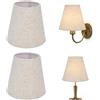 Buachois 2 Pezzi Paralume Tessuto Piccolo,Paralume Lampada per E14,Paralume a Clip per Lampadine, Accessori per L'illuminazione del Lampadario per Candela Lampadario di Cristallo Lampada da Parete