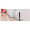 Eurodeco 10 battiscopa da 20 metri, colore bianco, materiale duro, decorazione da parete, pavimento, soffitto (DP9)