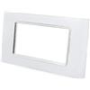 VR VETRINEINRETE Vetrineinrete® Placchetta per interruttore in vetro a 3 4 7 posti bianca cassetta 503 compatibile con living light supporto cover (4 Posti)