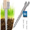 KOTARBAU® Supporto per pali a U da avvitare, 70 x 700 mm, in acciaio zincato, manicotto a terra, picchetto per pali in legno per recinzioni da giardino