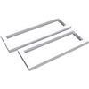 doporro 2 Staffe Reggimensola Rettangolari 30x15 cm in Acciaio Inox Bianco Supporti da Parete per Mensole Lavabi Portasciugamani Resistenti e Facili da Installare WH01