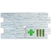 Grace Baltic - Pannelli da parete 3D per decorazione di pareti interne in PVC Pannelli di colore (10 pezzi + 3 tubi di colla)