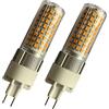 Asaile Lampadine LED G8.5,16W Perline 120LED non dimmerabili 3000K-6000K 2835SMD 1600LM g8.5 Luci bi-pin Lampadina a mais a LED AC 85-265V per lampadari illuminazione domestica,Warm white,2 Pack