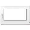 Framex Finestra Seminterrata Piccola in PVC Bianco, Larghezza x Altezza 100 x 50 cm (1000 x 500 mm), Doppi Vetri (32 mm), Anta-Ribalta, Girevole DIN Destra - Premium