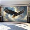 Generic Carta da Parati Uccelli Aquila 250 x 175 cm Fotomurale Grigio in TNT Murale Decorativo Poster Gigante per Soggiorno Cameretta