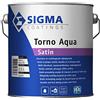 SIGMA COATINGS SMALTO ALL'ACQUA SATINATO SIGMA TORNO Aqua Satin 2,5 LT BIANCO. Per supporti in legno, cemento e intonaco.
