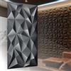 I K H E Malarka Pannelli 3D in polistirene XPS, moderni pannelli da parete e soffitto, pannelli da parete, leggeri flessibili, 100 cm x 50 cm, 3 m², 6 pezzi (nero 03)