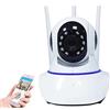 MF artSHOP Telecamera IP WiFi, 2 Antenne, Motorizzata, Visione Notturna, Controllo App Yoosee, HD Camera IP Videosorveglianza Interni