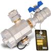 Instalguru Separatore Magnetico 3/4'' Pollice Filtro Fanghi Impianti Riscaldamento Pulizia Acqua Calda Corpo Ottone Rete Inox Ambienti Residenziali Efficienza Prolungata