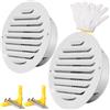 Generic 2 pezzi Griglia Areazione Tonda, 100 150 180mm Bianco Griglia di Ventilazione Inox in Acciaio, Coperchio di Ventilazione, Cappa da Cucina Coperta Esterna E per Garage(150mm/5.9in)
