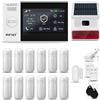 HUXGO® HXA007 Sistema di allarme casa senza fili con Radio Sirena solare esterna WiFi + GSM 4G | Impianto allarme casa kit con 1x sensori di allarme per finestre/portes, 12x rilevatori di movimento