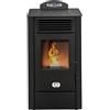 STUFE A PELLET ITALIA California 10 KW - Stufa ad Aria Ventilata Efficienza 90% Scalda 80m² Autonomia 20H Programmabile 5 Velocità e Potenze Design Compatto Garanzia 24 Mesi Nero