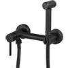 FQYEP Doccetta Per Wc Bidet Doccetta Maniglia Singola Kit Doccetta Esterno Per Wc E Bidet Acqua Calda E Fredda Tutto In Rame girare nero