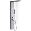 YRHome Pannello Doccia a Pioggia Con 4 Funzioni - Sistema Completo 304 in Acciaio Inox Spazzolato Con Doccetta, Cascata e Massaggiante Sliber