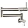 brassqueen Rubinetto di riempimento del vaso pieghevole Montaggio a parete estensibile Rubinetto per lavello da cucina in acciaio inossidabile commerciale con doppio giunto braccio oscillante singolo