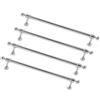 generic Set di 4 maniglie e tiranti per porte della cucina, in lega di alluminio, maniglie per armadietti, pomelli per mobili da bagno, cromati, maniglie per cassetti e mobili, decorazione per la casa