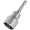 SENRISE Set di chiavi a bussola magnetiche con codolo esagonale da 17mm, per trapani, avvitatori e adattatori., grigio