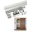 Generico Kit ferramenta for porte Ghost: binario invisibile e tampone silenzioso for porte scorrevoli, adatto a porte in legno/alluminio(3.9ft)