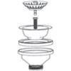 CR serie 3236 Piletta basket senza troppopieno, completa di vite mm 47 perLavello ceramica ed inox