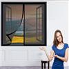 DOGUO Traspirante Zanzariere Magnetiche 70 x 100 cm Finestra Zanzariera Trasparente Chiusura Automatica Zanzariera Finestra Apribile Tenda Traspirante for Porte/Finestra, Nero