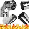 BG INVEST Tubo a Gomito Regolabile 0-90° in Acciaio Inossidabile INOX - Curva Orientabile da 0 a 90 Gradi per Canna Fumaria - per Liner Condotto Tuba Stufa - per Camino Fumo Acido di Scarico 160mm - Ø 160 mm