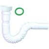 LE AMAZZONI STORE Sifoni, canotti in plastica (polipropilene) per lavello, lavabo, lavandino, vasca, doccia, lavatoio ad incasso o salvaspazio (Canotto estensibile da 32/40 mm con ghiera in plastica da 1''1/2)
