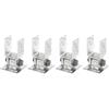 Alberts Set di 4 supporti per pali con parte superiore mobile, da avvitare, zincato a caldo, larghezza 71 mm