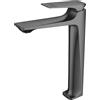 FQYEP Rubinetto Da Bagno Per Lavandino Miscelatore Monocomando Miscelatore Lavabo Alto Miscelatore Bagno Lavabo Monoforo Tutto In Rame Miscela Calda E Fredda,grigio Canna Di Fucile,alto