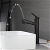 Generico Rubinetto Bagno Lavabo Miscelatore Lavabo Rubinetto per Lavabo Alti con Doccetta Estraibile Alto con 3 Modalità con Paraspruzzi Neri Lavabo Rubinetti Bagno