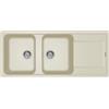 Generic Elleci Lavello Incasso 2 vasche 116×50 Life 500 Granitek Bianco Antico LG250062