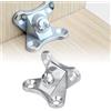 Georcep 20PCS Removable Combination Butterfly Corner Code, Metal Brackets Corner Brace for Wood Furniture Fixing (A-Silver)
