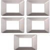 Electron 5 Placche, 3 moduli/posti, Compatibile Con Vimar Plana, colore titanio, Placche In plastica di alta qualità, 100% compatibile con i supporti e i moduli originali
