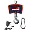openspaceshop BILANCIA ELETTRONICA INDUSTRIALE 500 KG DISPLAY LED GANCIO GRU IN ACCIAIO INOX