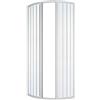 Yellowshop - Box Doccia Semicircolare PVC Curvo Alessia, PVC bianco, Anta a Soffietto con Apertura Centrale, Reversibile, Salvaspazio, Facile da Montare - Made in Italy (Bianco, 90x90 cm)