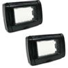WEB world electronic business Set 2 pezzi - Placca Idrobox IP55 3 posti Nero compatibile Living International - 12,8 x 8,4 cm
