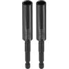 QUARKZMAN 2Pz Bussole per Avvitatore 9mm Metro Profonda Metriche Attacco Esagonale 1/4 Extra Lunghe a 6 punte da 4,3 (110 mm) Prese Chiavi a Bussola Acciaio CR-V Per Avvitatrici Elettriche