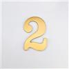 Yooumilife Numeri Civici Da 3 Pollici, Numero Di Porta Moderno In Metallo Ottone, 8 Cm, Lettere Dorate Per Indirizzo Di Cassetta Postale, Segno Decorativo Per Esterni, Per Camera D'hotel, Giardino(2)