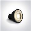 King Led Kingled - Confezione da 3 Faretti Led GU10 Chip COB, Spotlight Led GU10 6W 500lm Luce Calda 3000K, Dimensioni 50x55mm, Serie Deluxe Nero