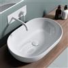 doporro Lavabo da Appoggio 60x42x15cm, Lavandino Bagno Ovale in Ceramica Nano Rivestimenti Brüssel 322