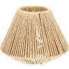 Mikikit Plafoniera I ntrecciata, Paralume Boho in Rattan Vimini Lampada Da Soffitto In Corda Di Paglia Naturale Con Paralume In Rattan Luce A Muro