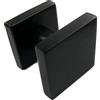 effedielle® POMO POMOLO PER PORTA in alluminio anodizzato nero F5, ADATTO AL MONTAGGIO SU PORTE BLINDATE E SU PLACCHE, COME CENTROPORTA O COME MANIGLIA Q8 (QUADRATO)