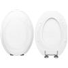 HYDRO HOME Tavoletta Wc Compatibile con SCULTURE HATRIA SPEA, Copriwater In Legno Rivestito Con 2 mm Di Resina Colore Bianco, Cerniere Fissaggio Dall'alto MADE IN ITALY