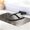 XJTNLB Rubinetto Lavello Cucina Pieghevole Nero Miscelatore Cucina con Doccetta Estraibile Rubinetto Lavello Cucina con Doccetta