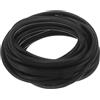 QUARKZMAN Nastro Tenuta Schiuma Silicone, Diametro 5,5 Mm (0,22) Lungo 4 Metri (13,12 Piedi), Guarnizione Gomma Spugna Rotonda Corda Gomma Solida per Macchinari e Industrie, Nero