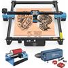 Twotrees Incisore laser TTS-55 Pro 5-5,5W per puzzle 3D in legno Macchina a fuoco fisso da 5,5 W con unità pompa aria 30L/min Kit rullo rotante