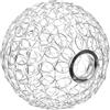 FOMIYES Paralume a Globo in Ferro Design a Rete Intagliata, Telaio Lampada Sospesa per Corridoio e Ristoranti, Crea Atmosfera Calda e Stile Classico Unico