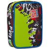 SJ Gang Astuccio Scuola Speed Pad, Verde Nero, Portapenne Mono Scomparto Con Plance Amovibili e Penne, Matite, Colori, Accessori Zaino, Elementari, Medie, Bambino