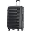 Boleedy Valigia Cabina 55x20x35 cm in ABS Rigido Leggero, Trolley con 4 Roulettes 360°, Bagaglio a Mano Ideale per Viaggio e Business & Leisure