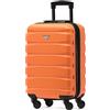 Flight Knight Valigie Rigide In ABS Leggere Con 4 Ruote, Da Cabina E Stiva, Approvate Per Oltre 100 Compagnie Aeree Tra Cui Easyjet, British Airways, Ryanair, Virgin Atlantic, Emirates E Molte Altre