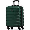 Flight Knight Valigie Rigide in ABS Leggere a 4 Ruote - Bagaglio a mano approvato per oltre 60 compagnie aeree tra cui easyJet, Jet2 e dimensioni massime per Ryanair (Priorita) 55x40x20cm